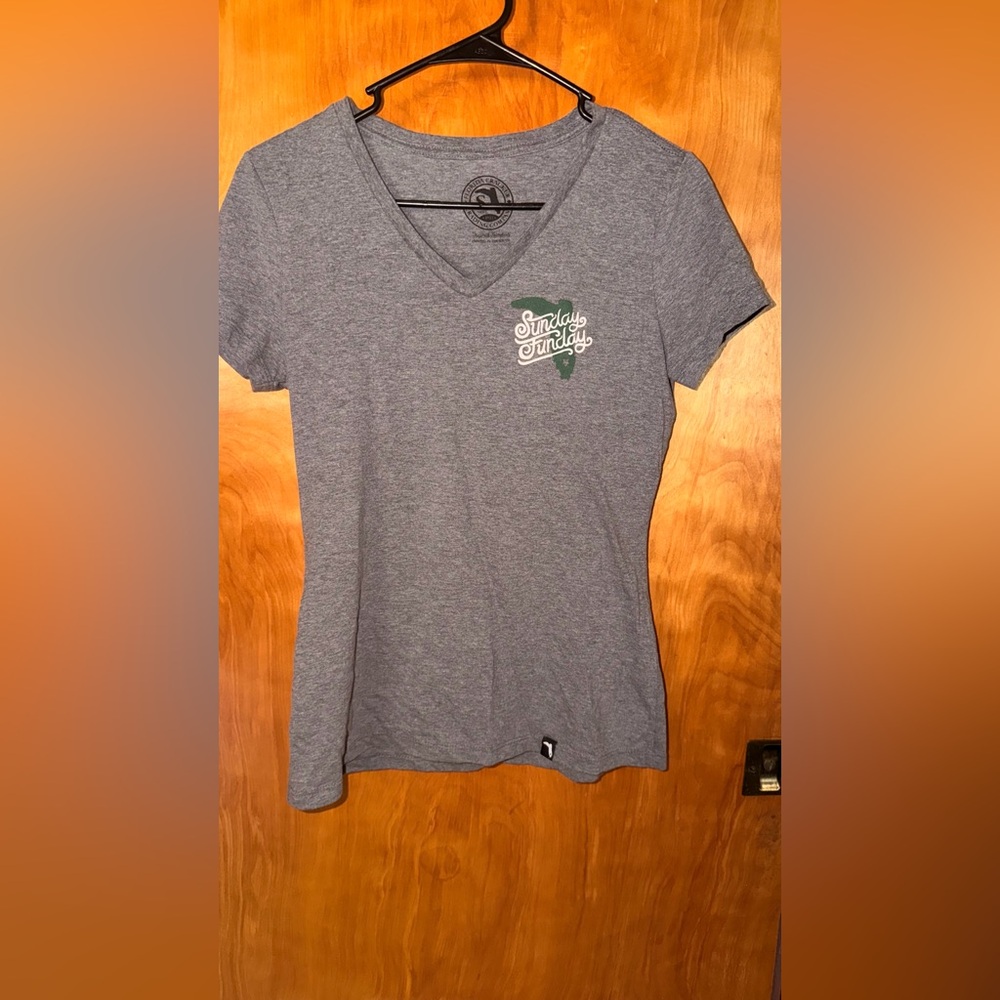 Gray V-Neck Women's Tee